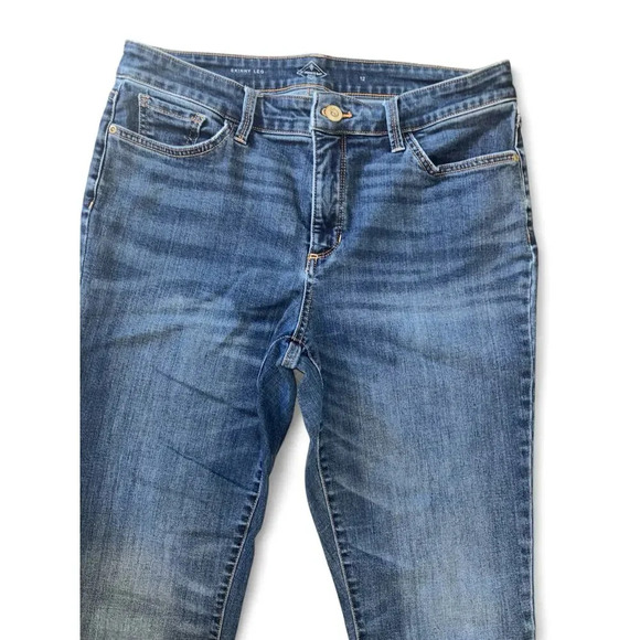 St. John's Bay Women's Skinny Leg Jeans Stretchy Dark Wash High Waisted 12 - Picture 4 of 6